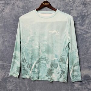 Reel‎ Life Teal Fishing Long Sleeve Performance Shirt Mens Medium